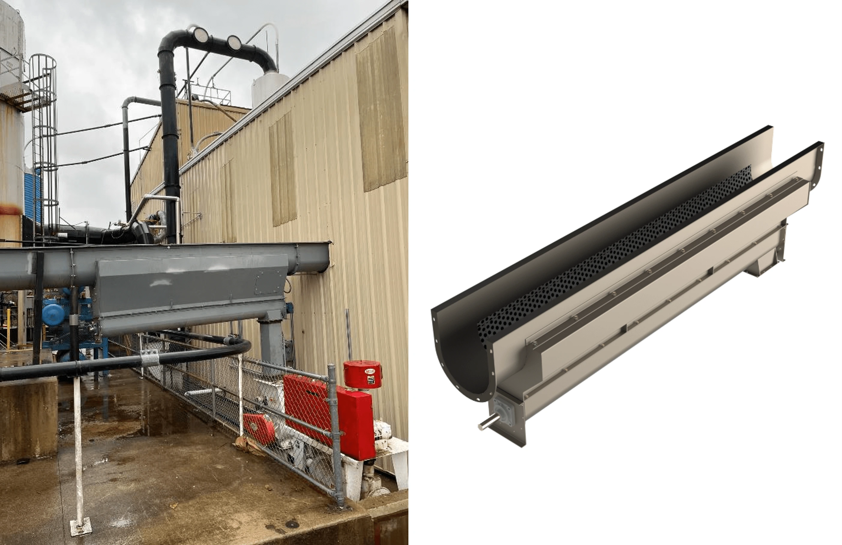 Screw Conveyor with Siphon